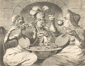 Craws monstruosos em uma festa da nova coalizão, 29 de maio de 1787., 29 de maio de 1787. de James Gillray