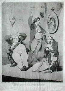 Morning Preparation, publicado por Hannah Humphrey em 1785 (gravura) de James Gillray