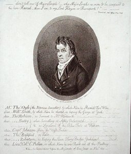 Sr. Thomas Ogle, publicado por Hannah Humphrey em 1801 (gravura) de James Gillray