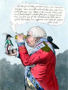 Napoleão e o rei George III como Gulliver e o rei de Brobdingnag, julho de 1803 de James Gillray