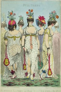 Senhoras parisienses em vestidos de inverno para 1800 de James Gillray