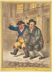 Pilares da Constituição, 1º de fevereiro de 1809. de James Gillray
