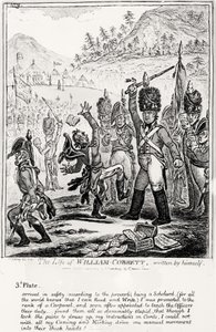 Placa 3, da vida de William Cobbett, escrito por ele mesmo, pub. por H. Humphrey, 1809 de James Gillray