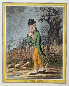 Raw Weather, publicado por Hannah Humphrey em 1808 (gravura à mão colorida)