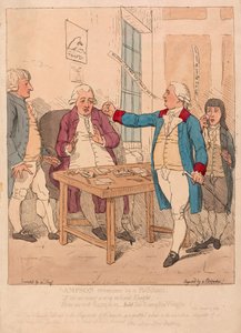 Sampson superado por um Philistain, pub. 1782 (gravura colorida à mão)