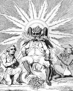Satanás em toda a sua glória ..., 1792. de James Gillray