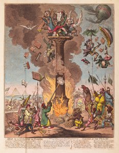 Cerco da Colônia de Pompéia, Ciência no Pelourinho, pub. 1799 (gravura colorida à mão)