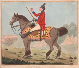 Sir David Dundas (1735 - 1820) - A Portrait, pub. 1796 (gravura colorida à mão)