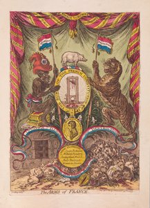The Arms of France, pub. 1805 (gravura a cores) de James Gillray