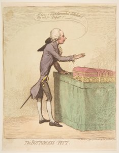 The Bottomless-Pitt, 16 de março de 1792. de James Gillray