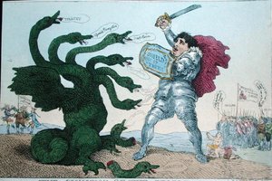 The Champion of the People, publicado por William Humphrey (gravura colorida à mão) de James Gillray