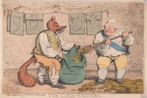 O Cole-Heavers, pub. 1783 (gravura colorida à mão) de James Gillray