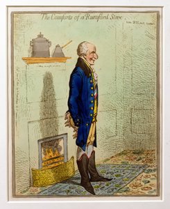Os confortos de um fogão de Rumford, bar. por Hannah Humphrey, 1800 (gravura e wc)