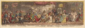 A procissão da Grande Coroação de Napoleão, o 1º Imperador da França, da igreja de Notre-Dame, 1805