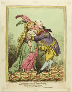 O Beijo em Würtemberg de James Gillray