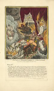 A Vida de William Cobbett, por si só, publicada por Hannah Humphrey, 1809 (gravura colorida à mão)