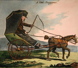 The Little Snuggerer (gravura colorida) de James Gillray