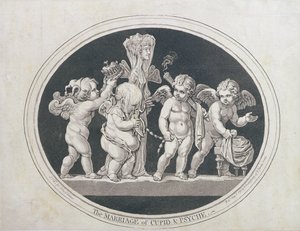 O casamento de Cupido e Psique, publicado por Hannah Humphrey em 1797