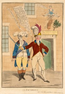 O Thunderer, pub. 1782 (gravura colorida à mão)