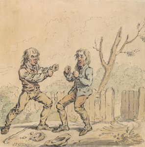 Dois homens em Fisticuffs de James Gillray
