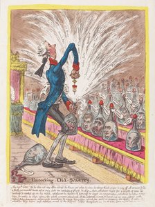 Desarrolhando a xerez velha, bar. 1805 (gravura colorida à mão)