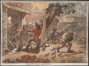 Irlandeses Unidos em serviço de James Gillray