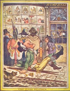Clima Muito Escorregadio, 1808 de James Gillray