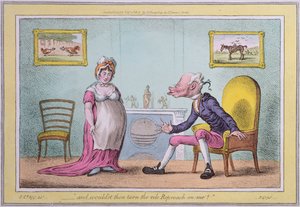 &39;e você viraria o vil Reproach on me&39; publicado por Hannah Humphrey em 1807 (gravura à mão colorida)