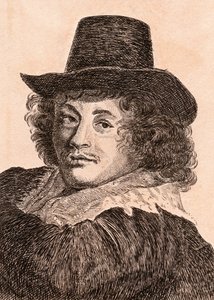 Frans Hals, ilustração de &39;75 retratos de pintores célebres de originais autênticos &39;, publicado em 1817, Londres de James Girtin