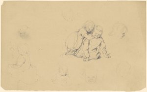 Estudos de Crianças Brincando de James Goodwyn Clonney