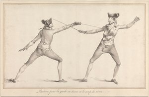 Posição para o Garde en Tierce e o Coup de Tierce de James Gwin