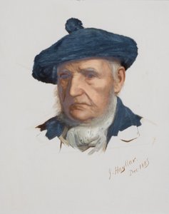 Man&39;s Head, 1885 (óleo no cartão)