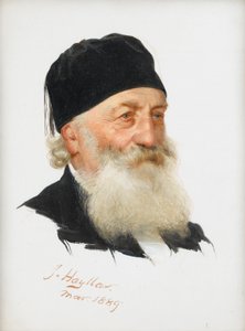 Estudo de um cavalheiro barbudo, 1889 de James Hayllar