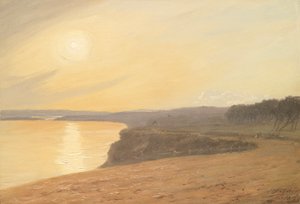 Pôr do sol, perto de Bournemouth, 1899 (óleo no cartão)