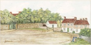 Fazenda de campo (aquarela, bodycolour e tinta sobre papel)