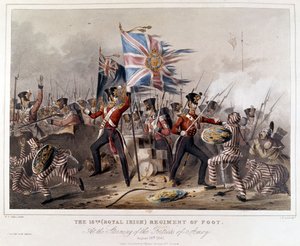O 18º Regimento (Real Irlandês) do Pé. Na Tempestade de Amoy de James Henry Lynch