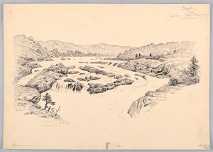 River Rapids, Design para Washington Board of Trade Dinner, 13 de maio de 1908 de James Henry Moser