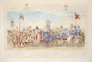 Archibald, Conde de Cassilis, Cavaleiro do Golfinho, 1839 (lápis, wc, guache e tinta dourada sobre papel)