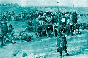 Gideon escolhe os trezentos por Tissot -Bible