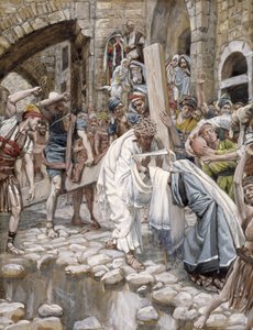 Uma mulher santa enxuga o rosto de Jesus, ilustração para a vida de Cristo, c.1886-94 (wc & guache sobre papelão) de James Jacques Joseph Tissot