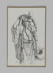 Uma mulher típica de Jerusalém, ilustração da vida de nosso Senhor Jesus Cristo de James Jacques Joseph Tissot