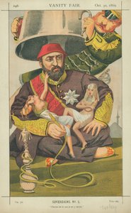 Abdul-Aziz, Sultão da Turquia, Fique longe disso, 30 de outubro de 1869, desenho animado da Vanity Fair de James Jacques Joseph Tissot