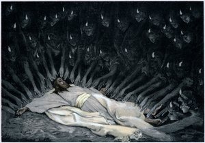 Anjos ministrando a Jesus depois que o diabo o deixou, 1897 de James Jacques Joseph Tissot
