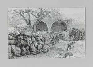Fonte da Virgem em Ain-Karim, ilustração da vida de nosso Senhor Jesus Cristo de James Jacques Joseph Tissot