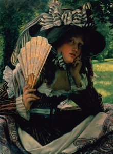 Menina com um ventilador, c.1870-71 de James Jacques Joseph Tissot