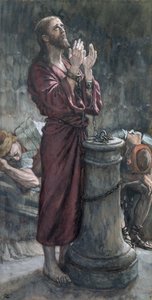 Jesus na prisão, ilustração para a vida de Cristo, c.1884-96 (wc & guache no cartão)