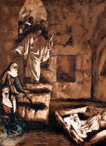 Jesus levantando Lázaro da tumba, 1897 de James Jacques Joseph Tissot