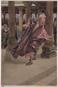 Judas se arrepende e retorna o dinheiro, ilustração para a vida de Cristo, c.1886-94 (wc e guache no cartão) de James Jacques Joseph Tissot