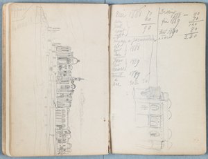 Páginas de um álbum de Esboços para a vida de Nosso Senhor Jesus Cristo, final da década de 1880 (grafite e tinta sobre papel) de James Jacques Joseph Tissot