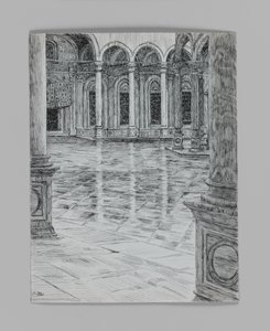 Pórtico da Mesquita de Mohamet-Ali, ilustração da vida de nosso Senhor Jesus Cristo de James Jacques Joseph Tissot